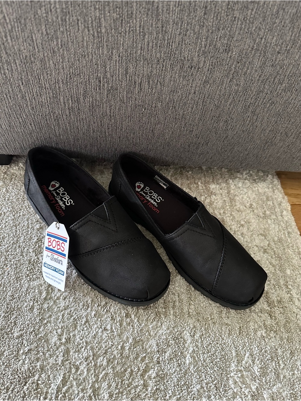 BOBS from Skechers Black Slip-On Loafers for Women